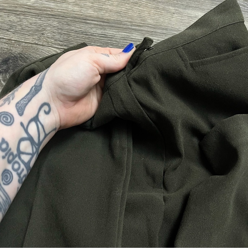 80s/90s Vintage Norton Studio Vintage High Waist Trousers Pants (Olive Green) 4P - Picture 4 of 8